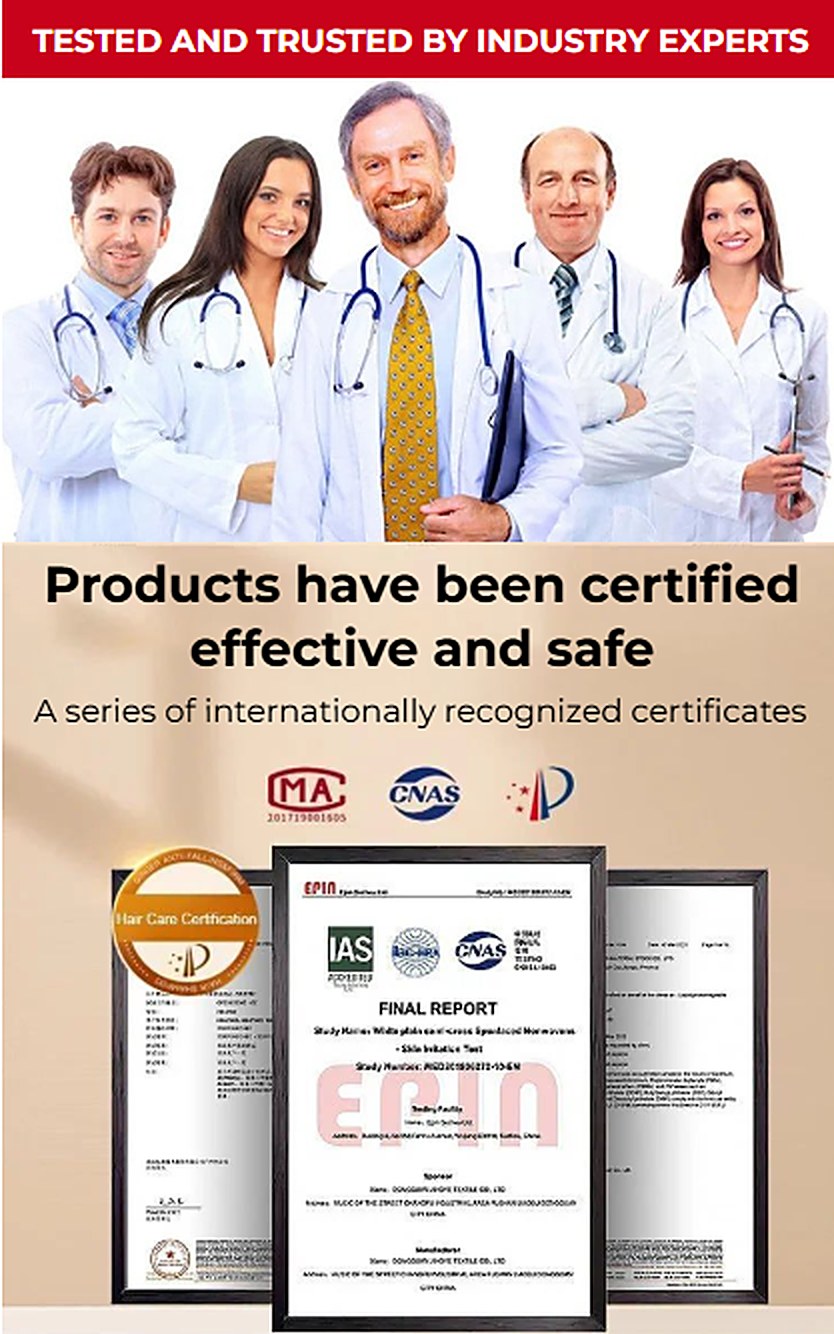 Tested and trusted by industry experts — products certified effective and safe with internationally recognized certificates